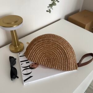 Hasır Portföy Clutch Kadın El Çantası