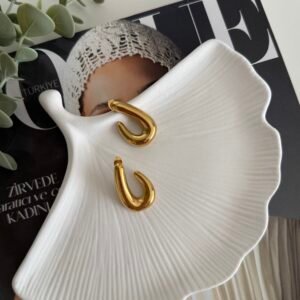 Gold Çelik Kadın Damla Küpe